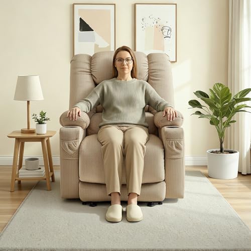 Sillón Recliner Plegable Beige miniatura 2