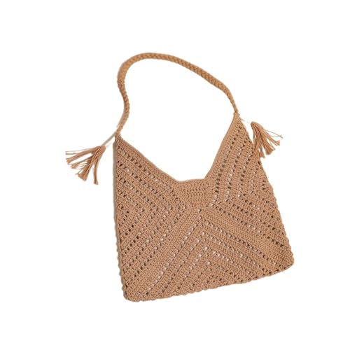 Sac de paille de vacances chic et décontracté en coton ajouré