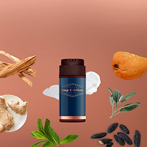 King C. Gillette Feuchtigkeitscreme für Herren und Bart, Pflege für Herren, mit Vitamin B, 1 Packung mit 100 ml, ideal für Herren-Bart-Set, Geschenkidee für Herren