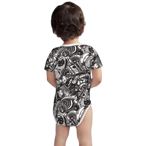Automobile Car Parts For Baby Onesies Baby Clothes 100% Organic Cotton For Infant Boys, Girls2