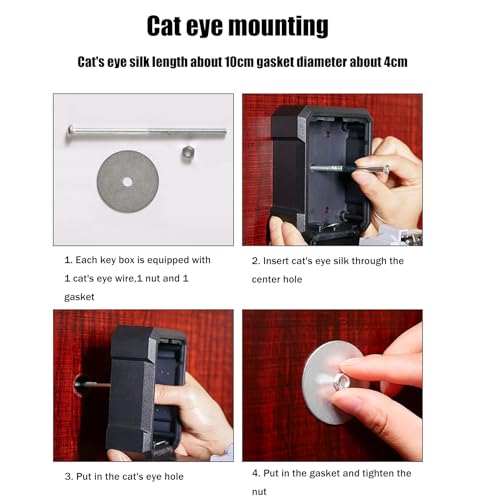 Boîte de rangement pour clés murale anti-perte avec code secret mécanique - 7