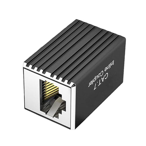 Image of Compactly Metal Shielded RJ45 LAN Coupling Ethernet Cable Connectors LAN Adapter Support 1Gbps /10Gbps Data Transmission