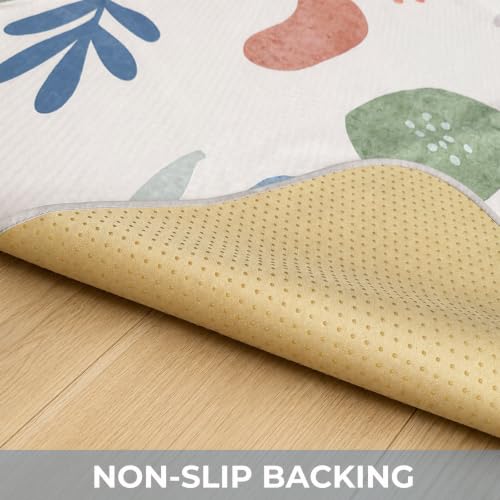 Image of Splat Mat for Under High Chair, Waterproof Washable High Chair Floor Mat | 51 inchx51 inch Reusable Splash Mat, Non-slip Backing, Wipeable Floor Protector and Food Mat for Baby Meals, BLW, Crafts, Play