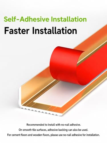 Perfiles en L de aluminio premium para mamperles de escalera marrón de 120 cm 4