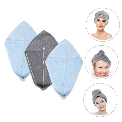 Balacoo 9 Peças Gorro De Cabelo Seco Envoltório De Cabelo De Secagem Toalha De Banho Confortável Tur