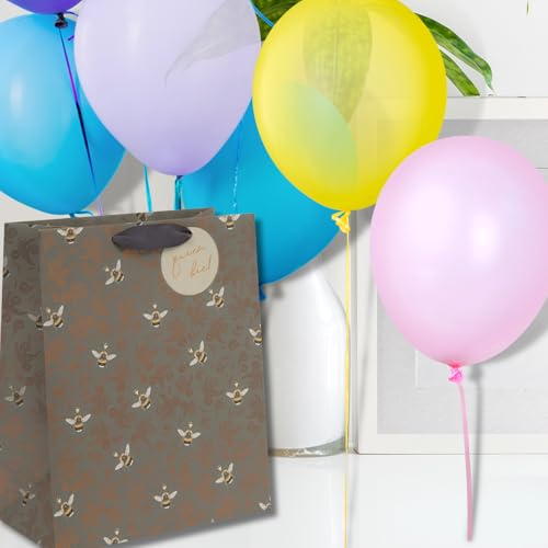 Glick Große Geschenktüte, Bienenkönigin, 315 x 260 x 135 mm, Luxuriöse recycelbare Tasche für Geburtstage & Feiern