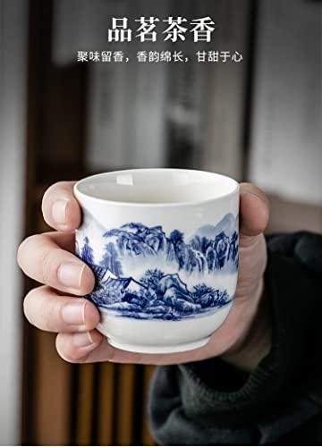 Image of Chinese Tea Set Gifts,Porcelain Teapots With 6 Teacups,Kungfu Tea Service (landscape)
