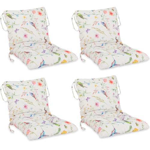 Barydat 4 Pcs Outdoor Patio Chair Cushions with...