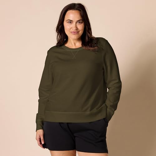 Image of Amazon Essentials Women's Fleece Crewneck Long Sleeve Pullover Sweatshirt (Available in Plus Size)