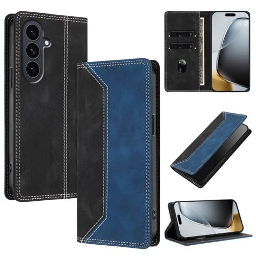 Housse Galaxy S25 Ultra protection intégrale à rabat magnétique bleu