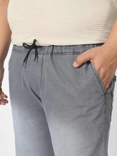 Urbano Plus Herren Grau Regular Fit Jogger Jeans Stretch, Grau, 50 – Bild 7
