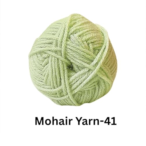 Image of VCR Mohair Nylon Light Pista Yarn, 100 Grams Hank, 196 Meters Length, Acrylic 75%, Mohair Nylon 25%, Pack of 1 Yarn, Soft Crosia Threads, Suitable for Winter Garments.