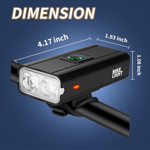 Image of Bike Lights for Night Riding, 1500 Lumen Rechargeable LED Bicycle Headlight, Waterproof Bright Flashlight for MTB eBike Front Mountain Scooter Stroller Adult Kid Road Cycling Safty