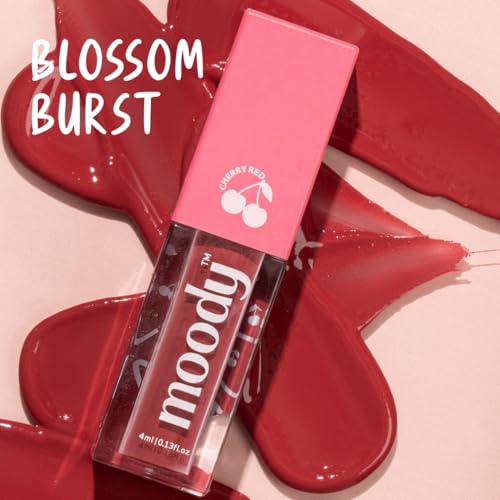 Image of Moody Drip Matte Liquid Lipstick -Blossom Burst, with Jojoba Seed Oil & Vitamin E | Transferproof, Long Lasting & Vibrant Lip Colors That Last Upto 12 Hours | Paraben Free Lip Tint, 4ml