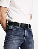 JUKMO Men's 1.5" Nylon Ratchet Belt, Casual Web Click Belt with Slide Buckle for Jeans, No Holes Adjustable Trim to Fit (Black, Medium-for Waist 36"-42" (Length 49")) - Image 6