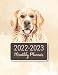 2022-2023 Monthly Planner: 2 Year Golden Retriever Calendar Organizer , January 2022 to December 2023 , 24 Month Agenda With Federal Holidays