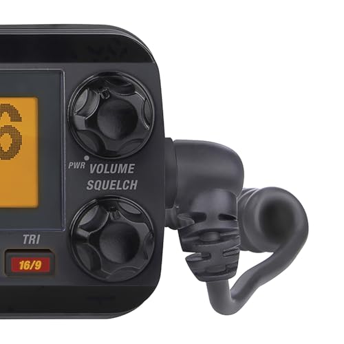 Image of Uniden UM435BK Advanced Fixed Mount VHF Marine Radio, All USA /International /Canadian Marine Channels including new 4-Digit, CDN inchB inch Channels, 1 Watt /25 Watt Power, Waterproof IPX8 Submersible, Black