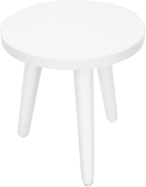 Cabilock Natural Wood Plant Stand Wooden Flower Pot Holder Stool White Planter Rack Decorative Flower Shelf for Indoor Outdoor Home Garden Decor
