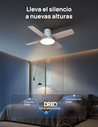 Elimina el calor y ruido con el ventilador de techo Dreo con luz, motor silencioso y 12 velocidades 7