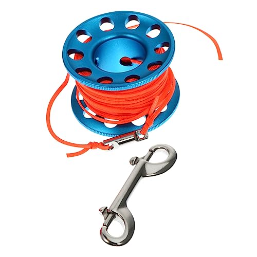 VANZACK Technical Diving Spool Reel Snap Clip 30m Blue Diving Tool Made for Scuba Divers