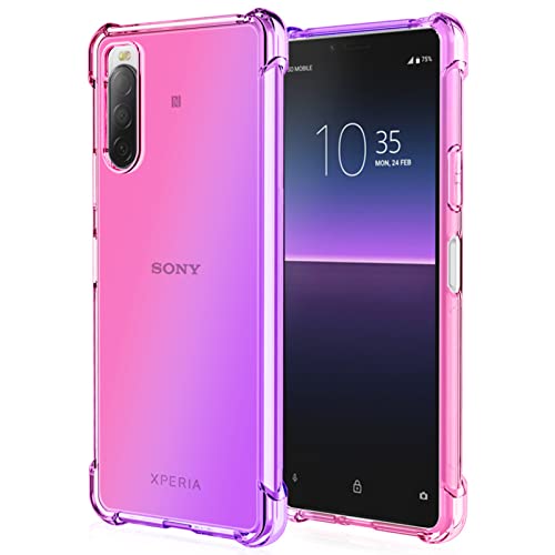 Xperia 10 II P[X NA TPU SOV43 SO-41A P[X ^ y Of[V X}zP[X op[ ϏՌ ςȂ CX[dΉ \j[ GNXyA 10 II gуJo[ Pink Purple HB-62