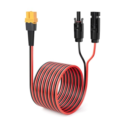 XT60 Solar Cable 75FT 10AWG with Waterproof Connectors