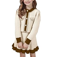 Sequin Sweater Skirt Set-white