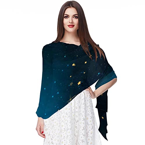 Foulard en mousseline de soie étoilé étoffe chic pour mariage