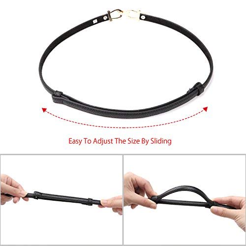 Jasgood Leather Skinny Women Belt Thin Waist Belts For Dresses Up To 37 Inches With Golden Buckle 2 Pack(Black+White,Waist Size Below 37 Inches) #TOP2
