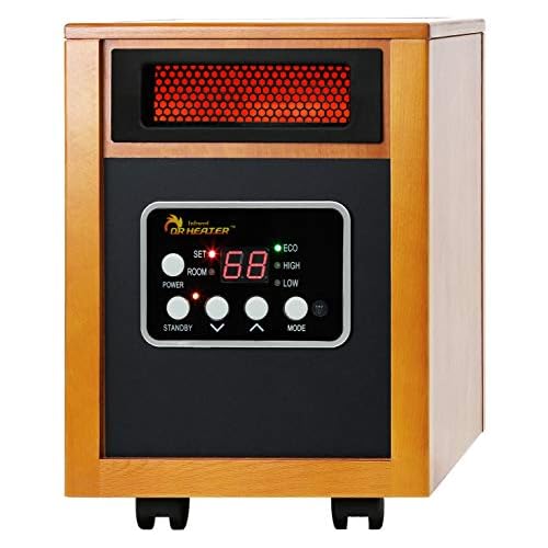 Dr Infrared Heater Portable Space Heater, Original, 1500-Watt, Cherry (Pack of 1)