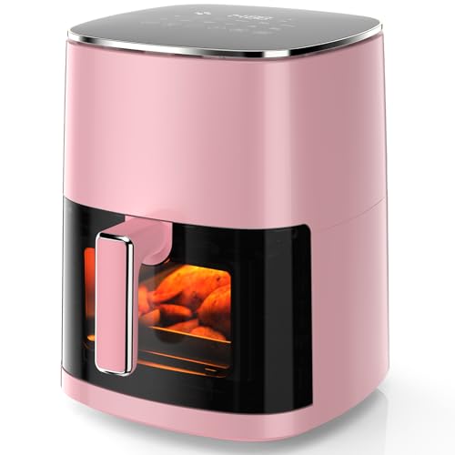Image of OLIXIS Air Fryer 6 Quart with Window Square Airfryer 12-in-1 Air Frys, Roast, Reheat, Dehydrate, Bake, Steam, Fries, Custard, Chicken, Wings, Sea Food, Vegetabels,400F, White