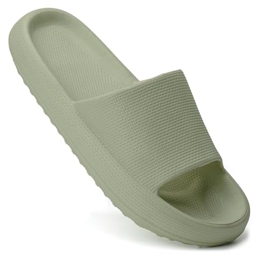 Happy Lily Chuveiro masculino e feminino antiderrapante, supermacio, aberto nos dedos, sandálias de chuveiro, chinelos de quarto, para mulheres e homens, Verde - A, 7-8 Women/5.5-6.5 Men