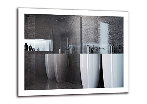 Espejo LED Premium - Dimensiones del Espejo 100x80 cm - Espejo de baño con iluminación LED - Espejo de Pared - Espejo de luz - Espejo con iluminación - ARTTOR M1ZP-50-100x80 - Blanco frío 6500K
