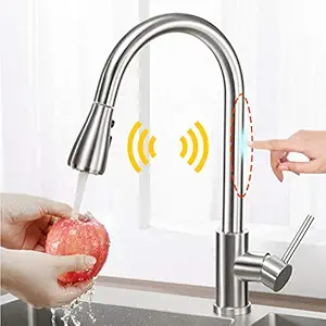 Touch Control Faucets Kitchen Sink Intelligent Induction Tap Deck Mount Pull Out Sensor Faucet Automatic Smart Induction Taps