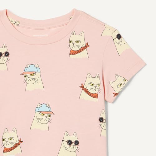Image of Amazon Essentials Girls and Toddlers' Girls and Toddlers 3-Pack Short Sleeve T-Shirts