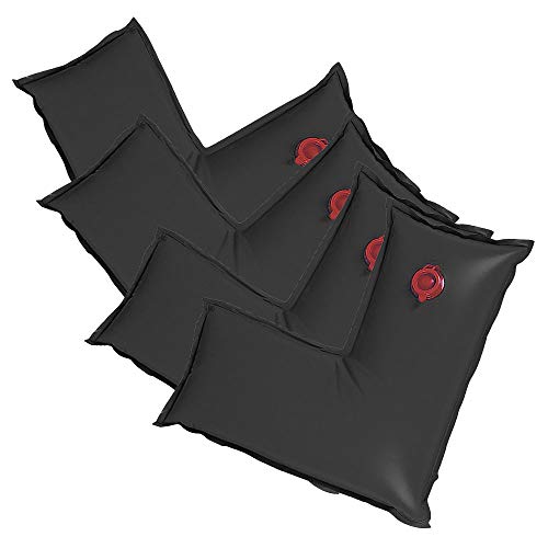 Robelle 2 ft. Corner 4-Pack Heavy Duty Black Pool Cover Weights .33 MM Thick Vinyl Pool Water Bags Water Tubes