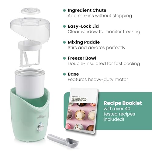 Image of Elite Gourmet EIM263M 2Qt Automatic Ice Cream Maker, Electric Homemade Ice Cream, Gelato, Frozen Yogurt & Sorbet Machine with Double-Insulated Freezer Bowl, One-Touch Operation, Includes Recipe Book