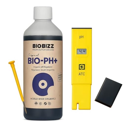Weedness BioBizz Bio pH+ Plus 500 ml + Digitales pH-Messgerät - pH-Heber Grow Anbau Indoor Dünger Ph Plus Flüssig Heben