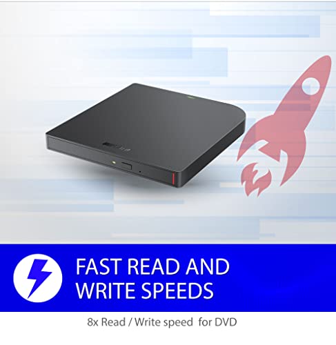 Image of BUFFALO MediaStation 8X Portable DVD Writer with M-DISC Support - TAA Compliant