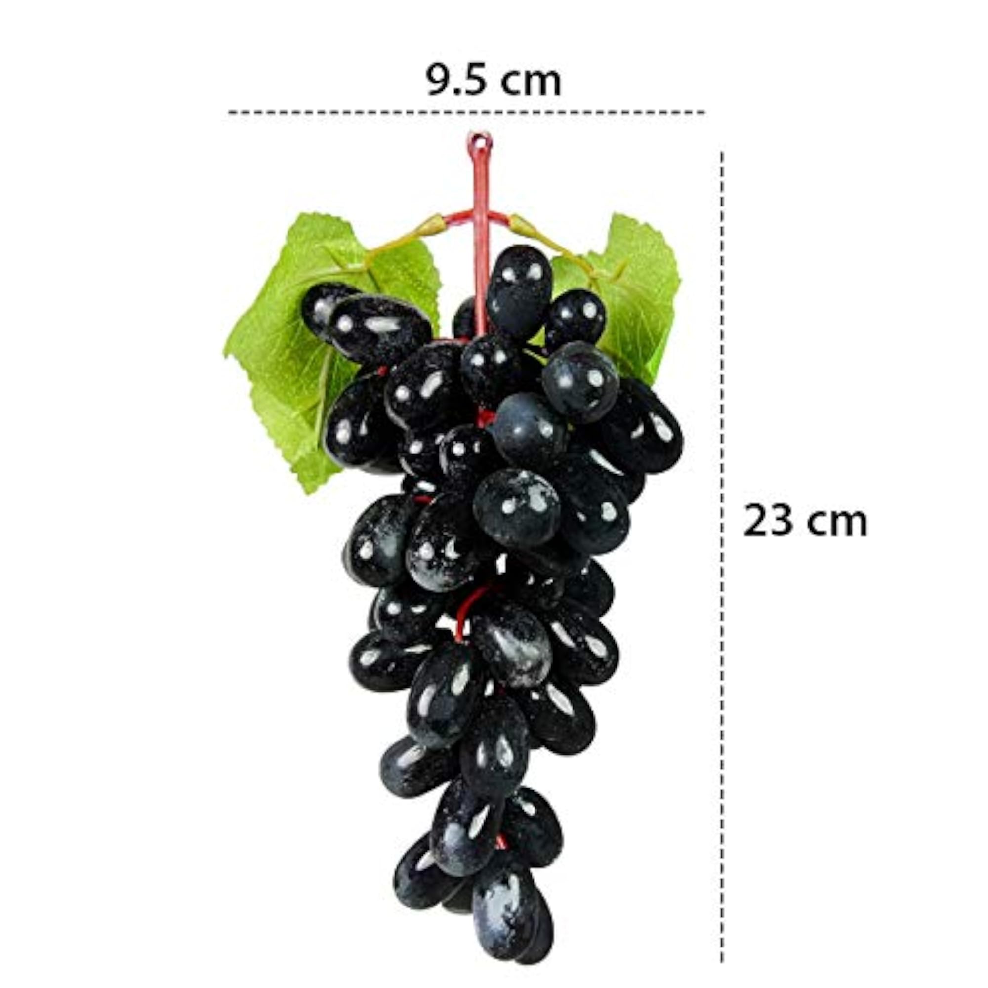 Hanging Artificial Black Grapes with Leaves, Home Decor