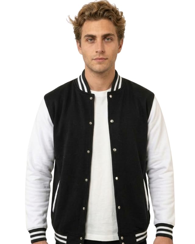 koverify Men’s Regular Varsity Jacket with Snap Button & Comfortable Outerwear for College Travel and Casual Wear-picture-46