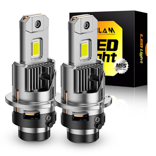 OXILAM 2026 Latest D4S Bulbs 900% Ultra Bright 6500K 1:1 Mini Xenon Size Fog Light Bulb Non-Polarity IP68 Waterproof Wireless HID Bulbs Replacement 2PCS
