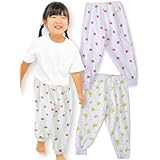 [SORONSO] おねしょズボン サラリーノ® 【ロング】 さらさら素材 お名前タグ ウエスト調節可 おねしょパンツ 男の子 女の子 (2枚入り,いちご&フラワー,S)