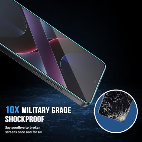 Image of ArmourPro Military Grade Gorilla Tempered Glass Compatible For Poco X7 Pro (6.67 Inch) With Easy Installation Kit for Smartphone| Edge-to-Edge Protector Coverage | Black, Pack of 2