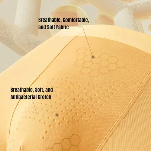 Ultra-Soft Men's Boxer Briefs 4 Pack, 3D Breathable Pouch Modal Trunks Moisture-Wicking Stretch Underwear3