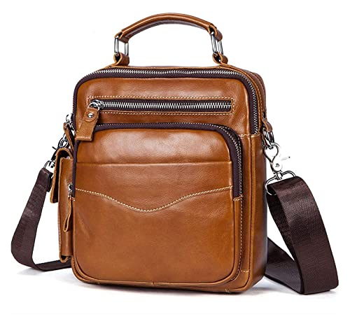 Small Messenger Bag for Men Retro Handbag, Cowhide Leather Briefcase Small Messenger Handbag2