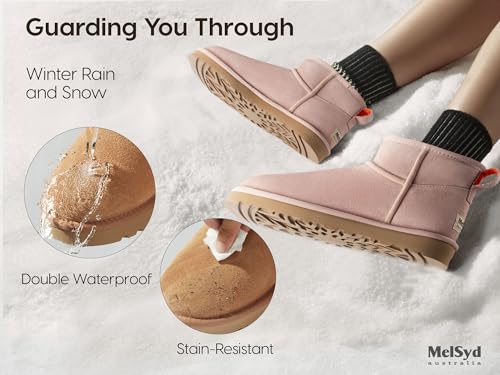 Image of 100% Sheepskin Mini Boots with Arch Support Options: Warm to -22F