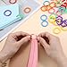 100 Pcs Card Rings Plastic Binder Rings 0.81 Inch Inner Diameter Small Binder Ring Flexible Loose Leaf Ring Multi Purpose Organization Clips for Index Cards Flashcards Documents and Office Supplies