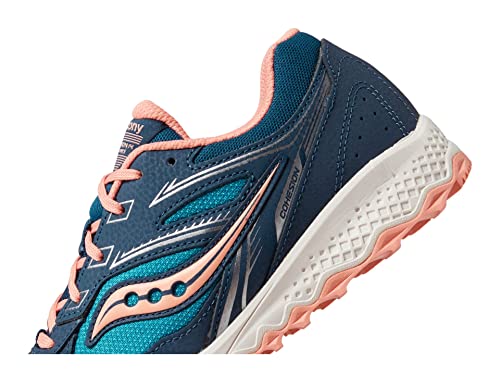 Saucony Cohesion TR14 Lace to Toe Sneaker, Navy/Teal/Coral, 11 US Unisex Big Kid - image 5
