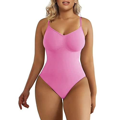 SHAPERX Women's Seamless Shapewear Bodysuit Tummy Control Body Shaper Waist Snatching Body Suit